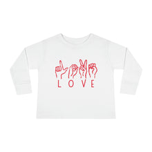 Load image into Gallery viewer, Love Sign Language Toddler Long Sleeve Tee
