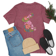 Load image into Gallery viewer, Floral Easter Bunny Women&#39;s Tee
