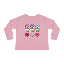 Load image into Gallery viewer, Candy Hearts Toddler Long Sleeve Tee
