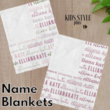 Load image into Gallery viewer, Minky Name Blanket- One color with 5 fonts
