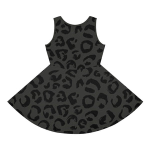 Onyx Leopard Girls' Sleeveless Dress