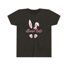 Load image into Gallery viewer, Pink Easter Bunny Name Youth Tee
