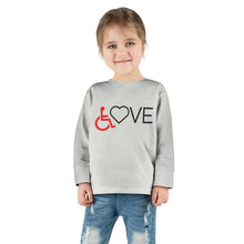 Load image into Gallery viewer, Wheelchair Love Toddler Long Sleeve Tee
