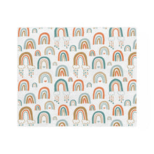 Load image into Gallery viewer, Boho Rainbow Velveteen Minky Blanket
