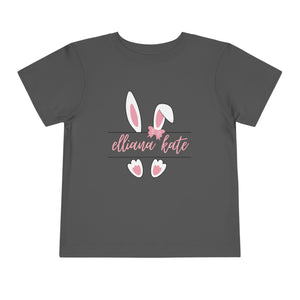 Pink Easter Bunny Name Toddler Tee