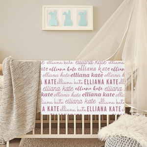 Minky Name Blanket- One color with 5 fonts
