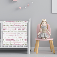 Load image into Gallery viewer, Minky Name Blanket- 5 colors with 5 fonts
