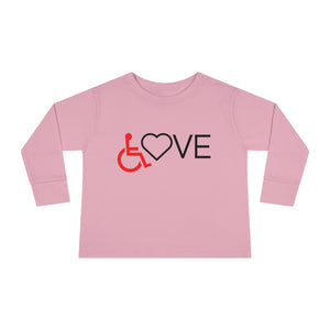 Wheelchair Love Toddler Long Sleeve Tee