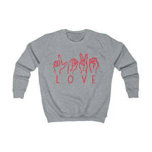 Love Sign Language Kids Sweatshirt
