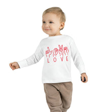 Load image into Gallery viewer, Love Sign Language Toddler Long Sleeve Tee
