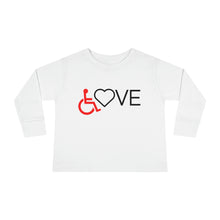 Load image into Gallery viewer, Wheelchair Love Toddler Long Sleeve Tee
