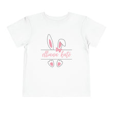 Load image into Gallery viewer, Pink Easter Bunny Name Toddler Tee
